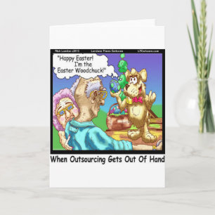 The Easter Bunny Is A Woodchuck Funny Holiday Card