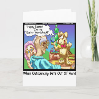 The Easter Bunny Is A Woodchuck Funny Holiday Card