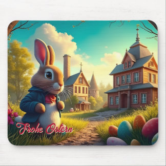The Easter Bunny on a Secret Mission Mouse Pad