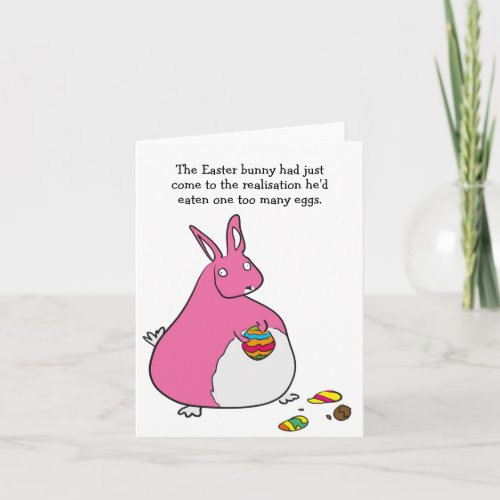 The easter bunny seasick card