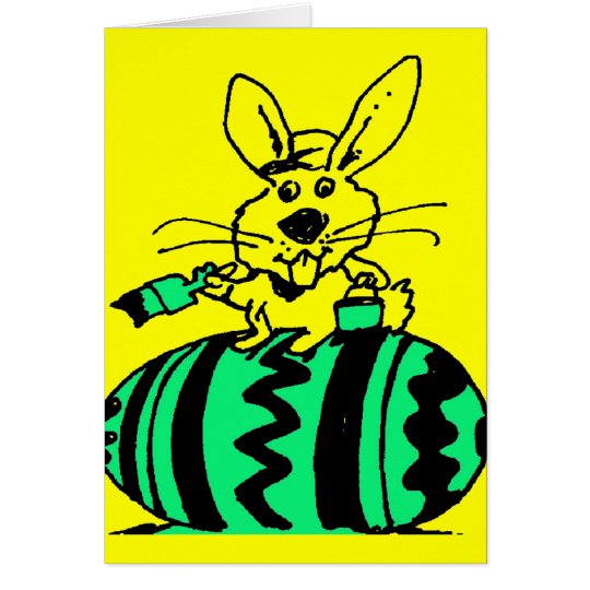 THE EASTER EGG PAINTER CARD