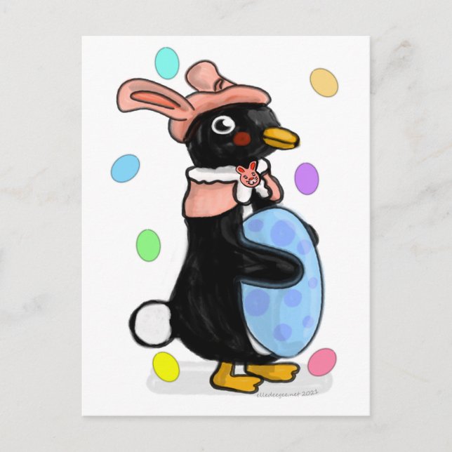The Easter Penguin Postcard (Front)