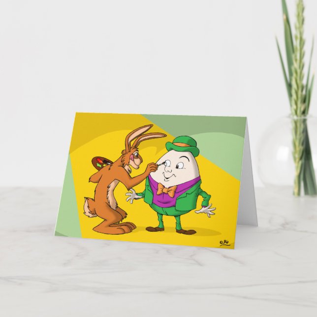 The Easter Rabbit and Humpty Dumpty greeting card (Front)