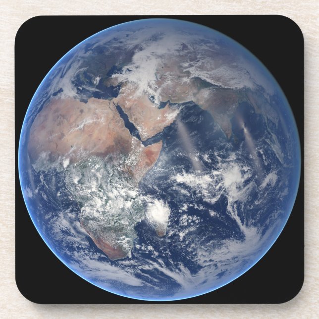 The Eastern Hemisphere On Planet Earth. Beverage Coaster (Front)