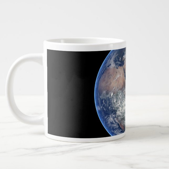 The Eastern Hemisphere On Planet Earth. Giant Coffee Mug (Left)