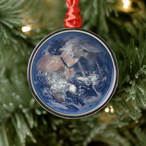 The Eastern Hemisphere On Planet Earth Metal Ornament