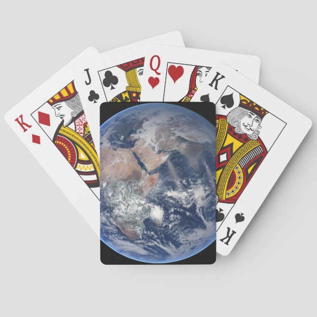 The Eastern Hemisphere On Planet Earth. Poker Cards (Back)