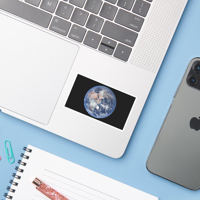 The Eastern Hemisphere On Planet Earth. Sticker (Laptop w/ iPhone)