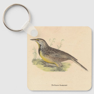 The Eastern Meadowlark (Sturnella magna) NY Birds Keychain