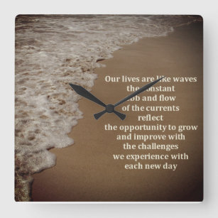 The Ebb and Flow of Life Square Wall Clock