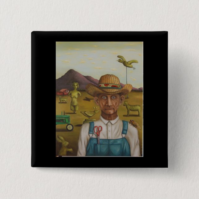 The Eccentric Farmer Pinback Button (Front)