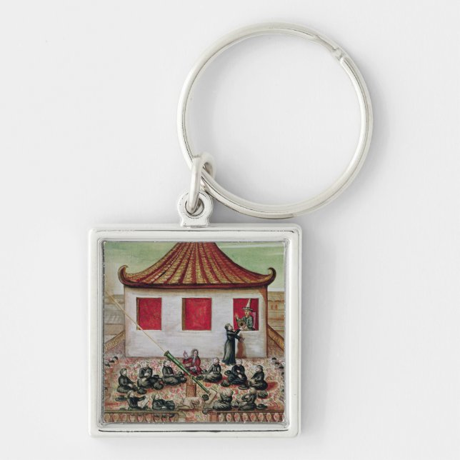 The Eclipse of the Sun in Siam in 1688 Keychain (Front)