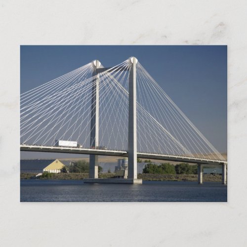 The Ed Hendler Bridge spans the Columbia River Postcard