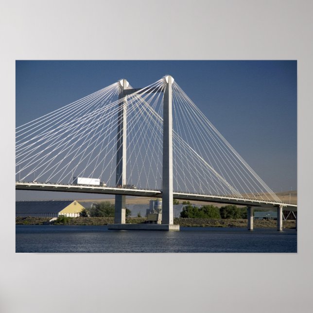 The Ed Hendler Bridge spans the Columbia River Poster (Front)