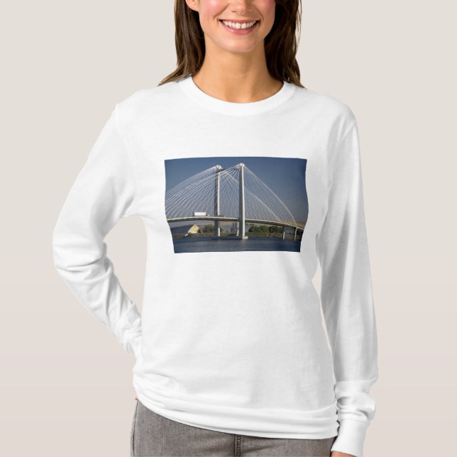 The Ed Hendler Bridge spans the Columbia River T-Shirt (Front)