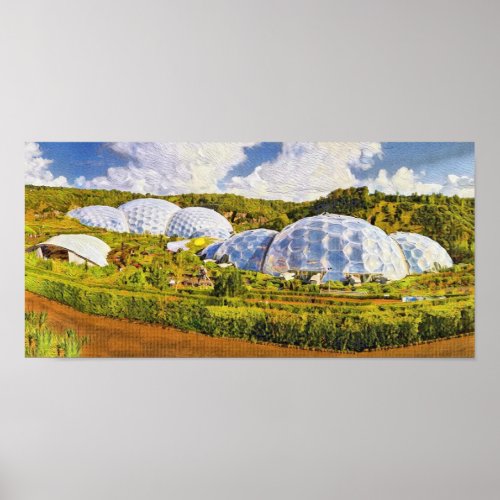 The Eden Project Cornwall England Poster