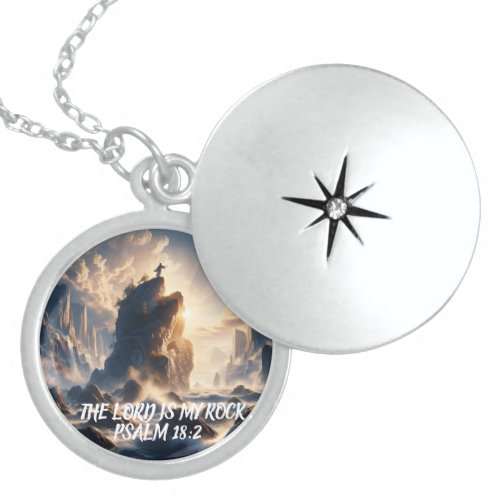 The Edge of Existence THE LORD IS MY ROCK Locket Necklace