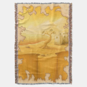 "The Edge of the World" Adventure Motif Painting Throw Blanket