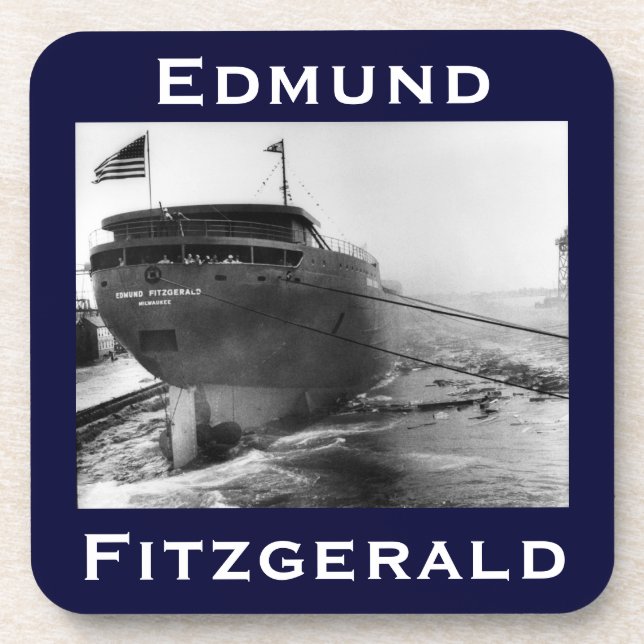 The Edmund Fitzgerald Beverage Coaster (Front)