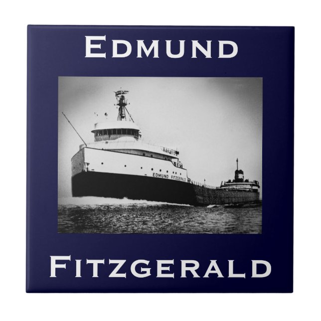 The Edmund Fitzgerald Ceramic Tile (Front)