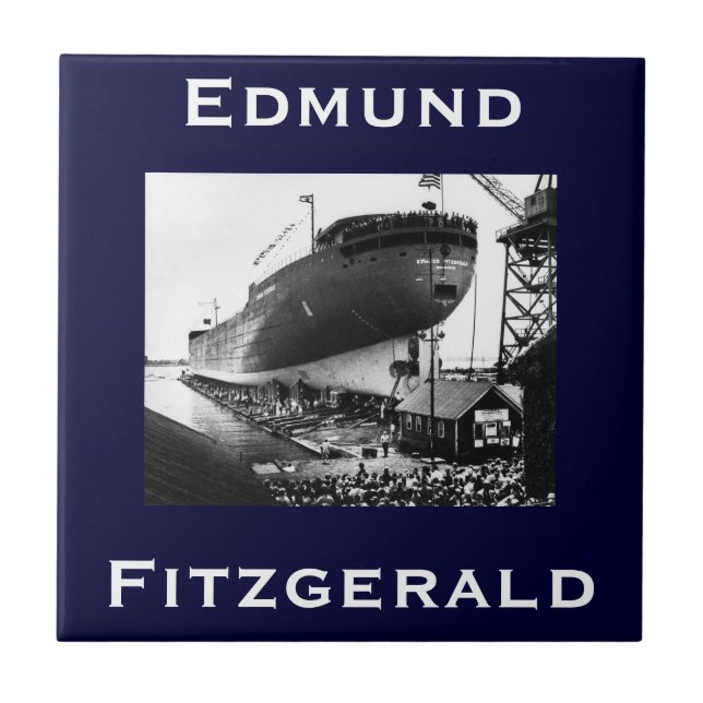 The Edmund Fitzgerald Ceramic Tile (Front)