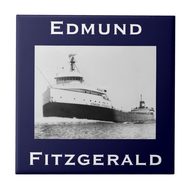 The Edmund Fitzgerald Ceramic Tile (Front)