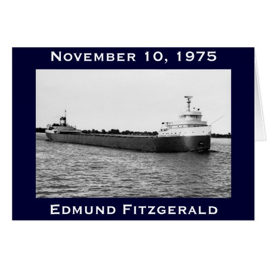 The Edmund Fitzgerald on the St. Clair River Cards (Front Horizontal)