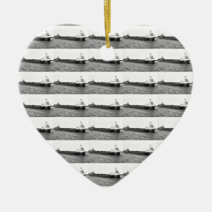 The Edmund Fitzgerald on the St. Clair River Ceramic Ornament