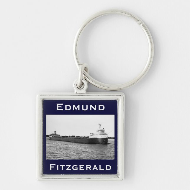 The Edmund Fitzgerald on the St. Clair River Keychain (Front)