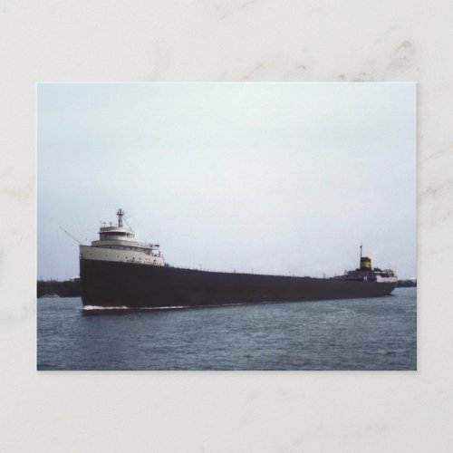 The Edmund Fitzgerald on the St Clair River Postcard