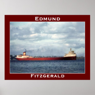The Edmund Fitzgerald on the St. Clair River Poster