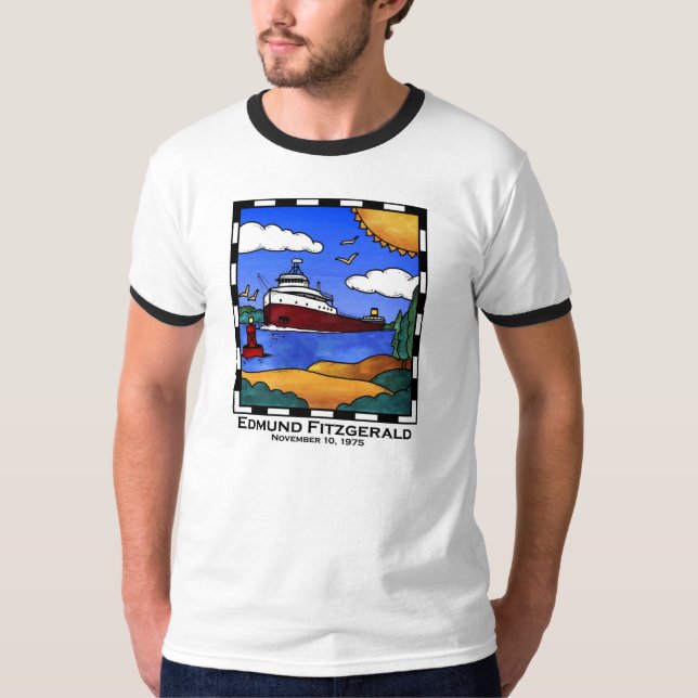 The Edmund Fitzgerald on the St. Clair River T-Shirt (Front)