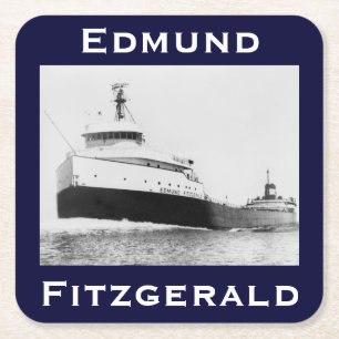 The Edmund Fitzgerald Square Paper Coaster