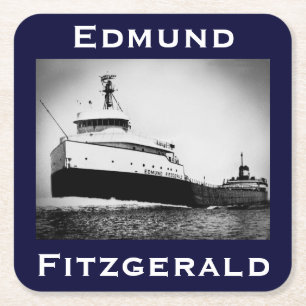 The Edmund Fitzgerald Square Paper Coaster