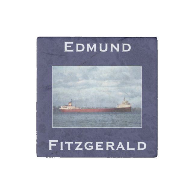 The Edmund Fitzgerald Stone Magnet (Front)