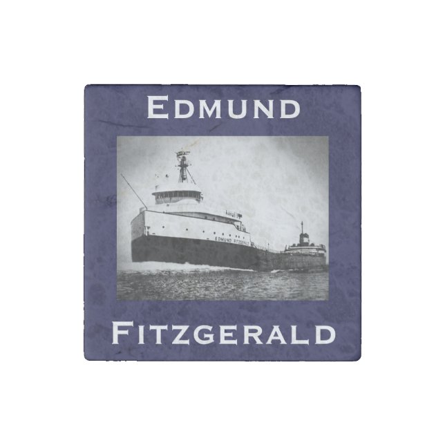 The Edmund Fitzgerald Stone Magnet (Front)