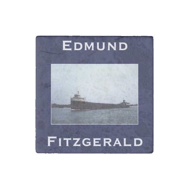 The Edmund Fitzgerald Stone Magnet (Front)