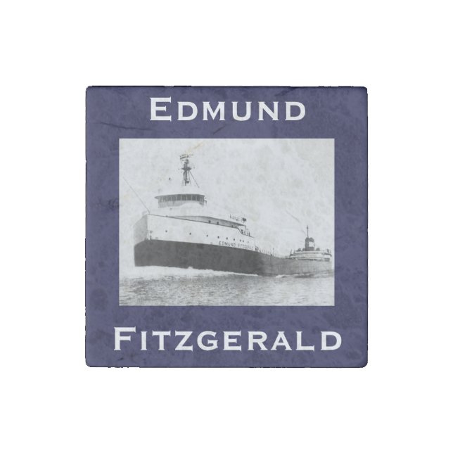 The Edmund Fitzgerald Stone Magnet (Front)