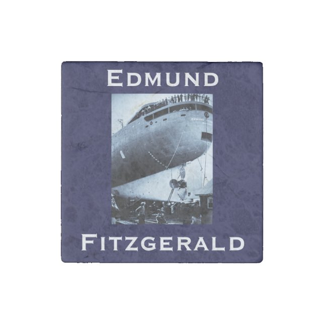The Edmund Fitzgerald Stone Magnet (Front)