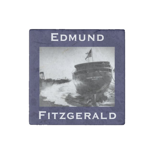 The Edmund Fitzgerald Stone Magnet (Front)