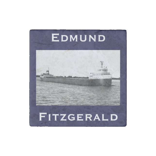 The Edmund Fitzgerald Stone Magnet (Front)