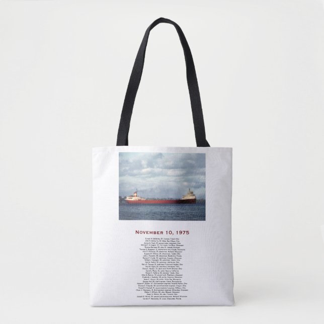 The Edmund Fitzgerald Tote Bag (Front)