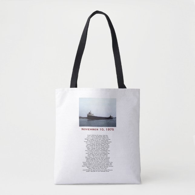 The Edmund Fitzgerald Tote Bag (Front)