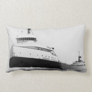 The Edmund Fitzgerald Vintage Great Lakes Maritime Lumbar Pillow
