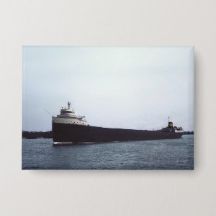 The Edmund Fitzgerald Vintage Great Lakes Ship Button