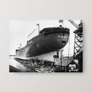 The Edmund Fitzgerald Vintage Great Lakes Ship Button