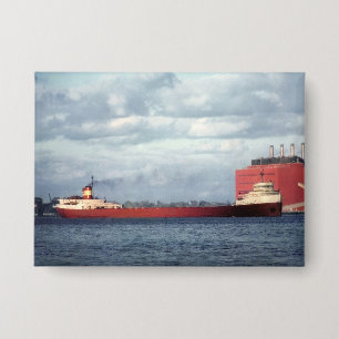 The Edmund Fitzgerald Vintage Great Lakes Ship Button