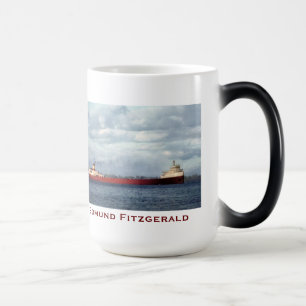 The Edmund Fitzgerald with Crew Names Color Morph Mug
