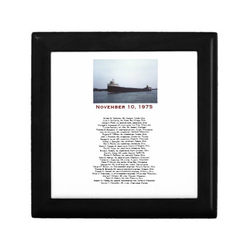 The Edmund Fitzgerald with Crew Names Gift Box