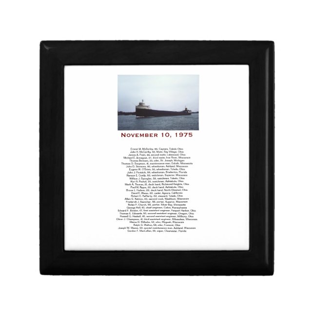 The Edmund Fitzgerald with Crew Names Gift Box (Front)